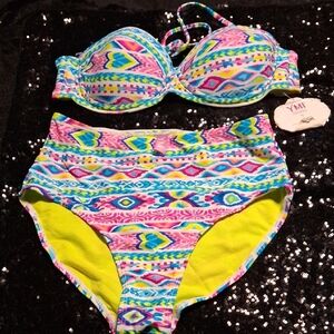 YMI Multicolor Patterned Bikini